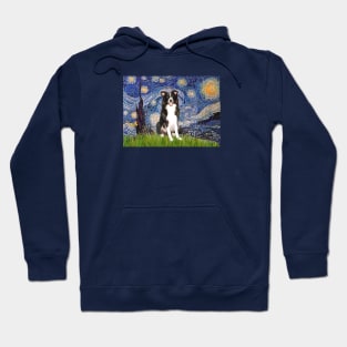 Starry Night Adaptation with a Border Collie Hoodie